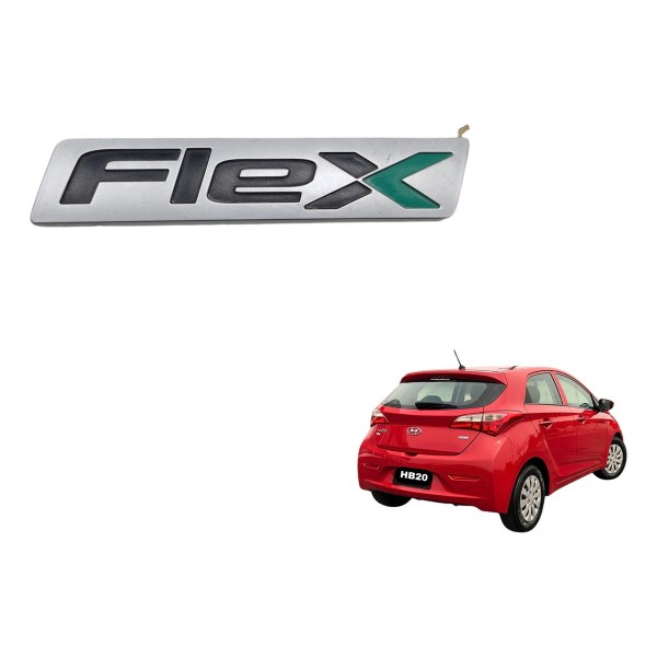 Emblema Logo Tampa Traseira Flex Hb20 Comfort 1.0 2015 Usado
