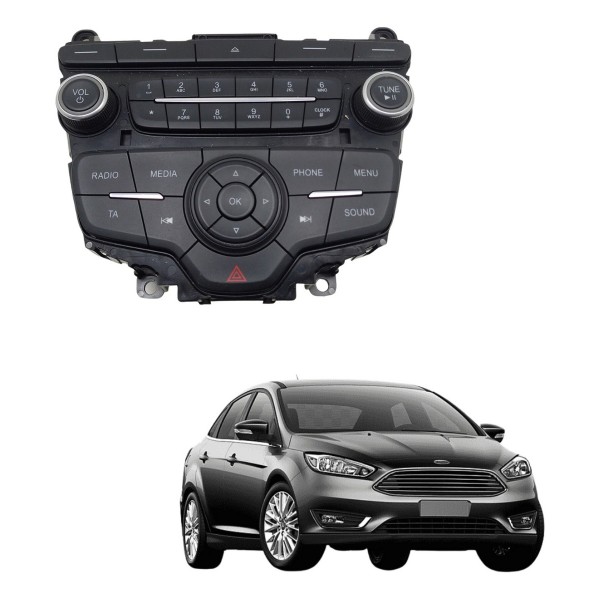 Painel Comando Multimidia Ford Focus 2014-17 F1et18k8 Usado