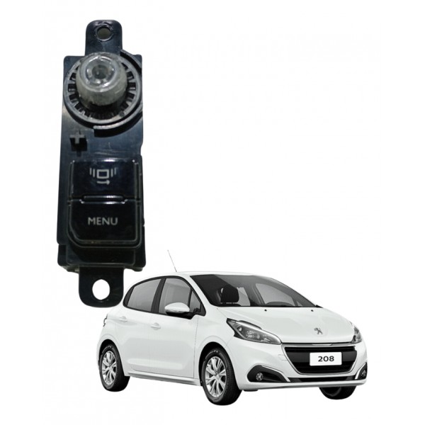 Botão Comando Multimidia Peugeot 208 Active 2014 Usado