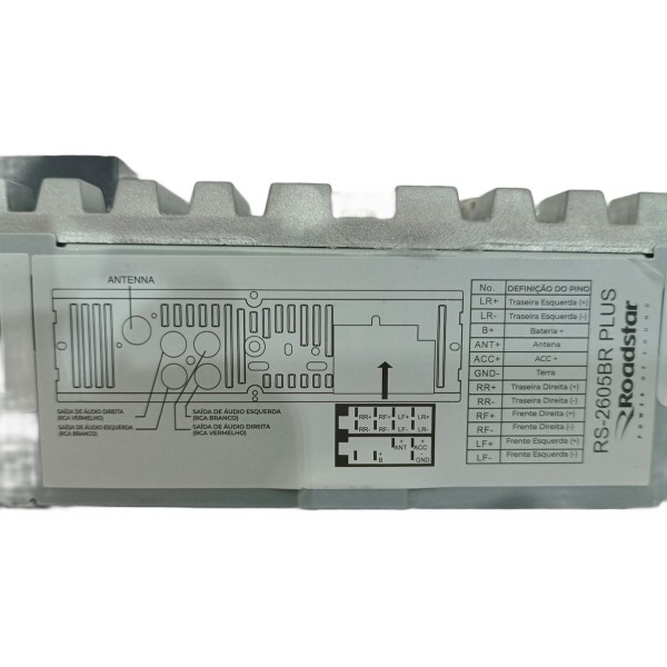 Aparelho Radio Rs-2605br Plus Roadstar Gol Palio Celta Uno