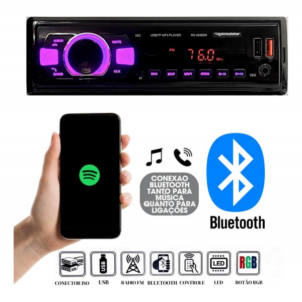 Aparelho Radio Rs-2605br Plus Roadstar Gol Palio Celta Uno