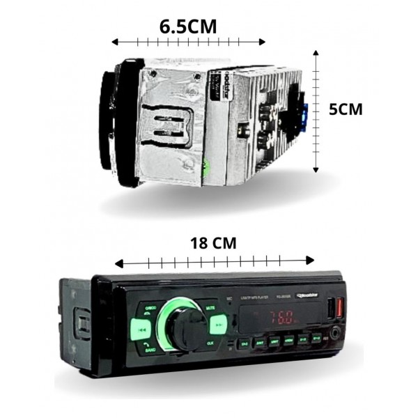 Aparelho Radio Rs-2605br Plus Roadstar Gol Palio Celta Uno