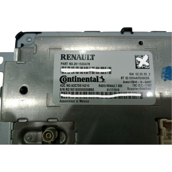 Radio Multimidia Original Renault Kwid 281153047r Usado