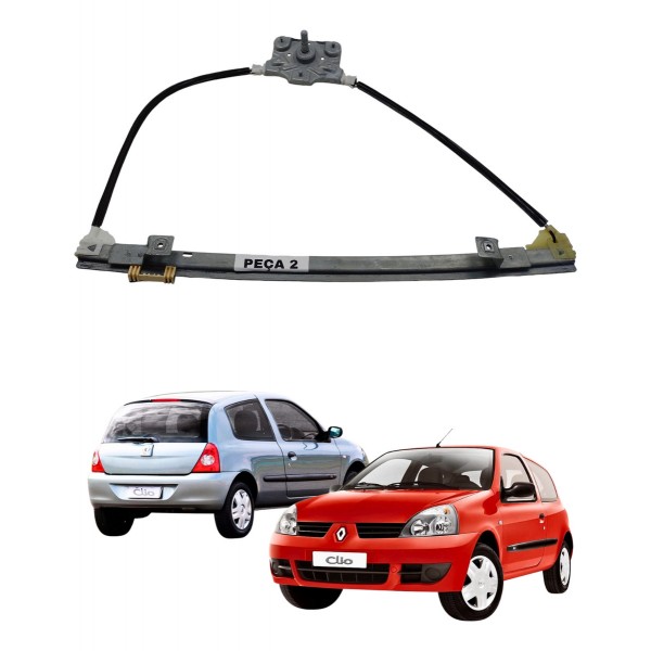 Maquina Do Vidro Manual Renault Clio 2005 2011 2p Usado
