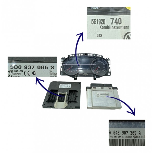 Kit Code Injeção Vw Golf Tsi Ac 1.4 Aut 2014 2015 Usado
