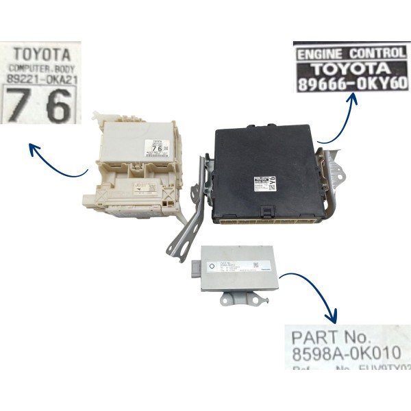 Kit Code Modulo Injeção Hilux Sw4 2.4 2020 Flex Usado