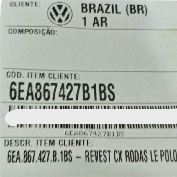 Forro Tecido Esquerdo Porta Mala Vw Polo Tsi 2019 2023 Usado