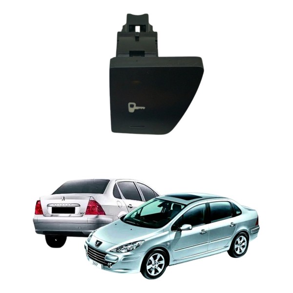 Botão Interruptor Trava Porta Peugeot 307 2008 2011 Usado