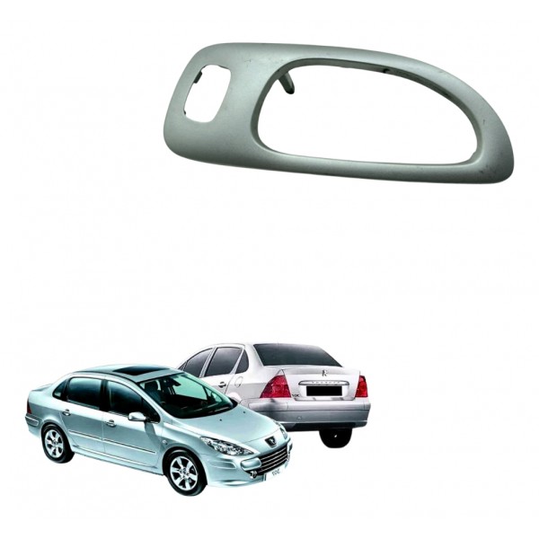 Moldura Porta Traseira Esquerda Peugeot 307 2005 2012 Usado