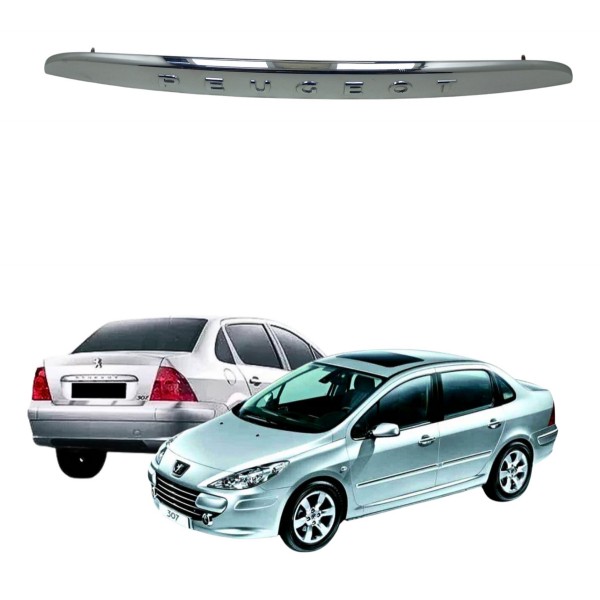 Friso Aplique Cromado Tampa Traseira Peugeot 307 Sedan Usado