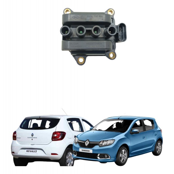 Bobina Ignição Renault Sandero 1.0 16v 2013 2015 Usado