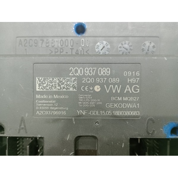 Modulo Conforto Vw Polo Virtus T-cross 2q0937089b Usado