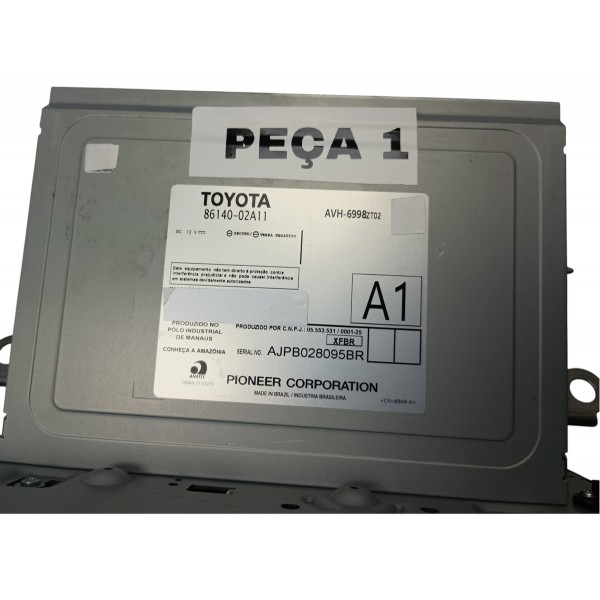 Tela Comando Multimidia Original Corolla Altis Xei Hyb Usado