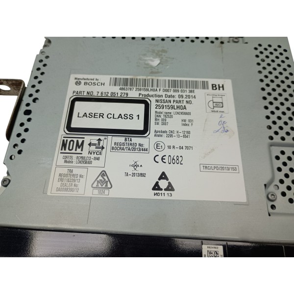 Tela Display Multimidia Versa 2014 2018 7612051279 Usado