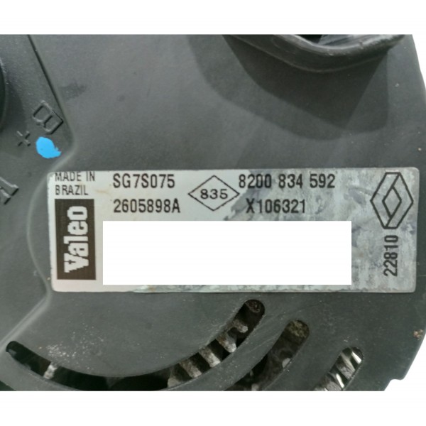 Alternador Renault Clio Logan Sem Ar 1.0 16v 2011 Usado