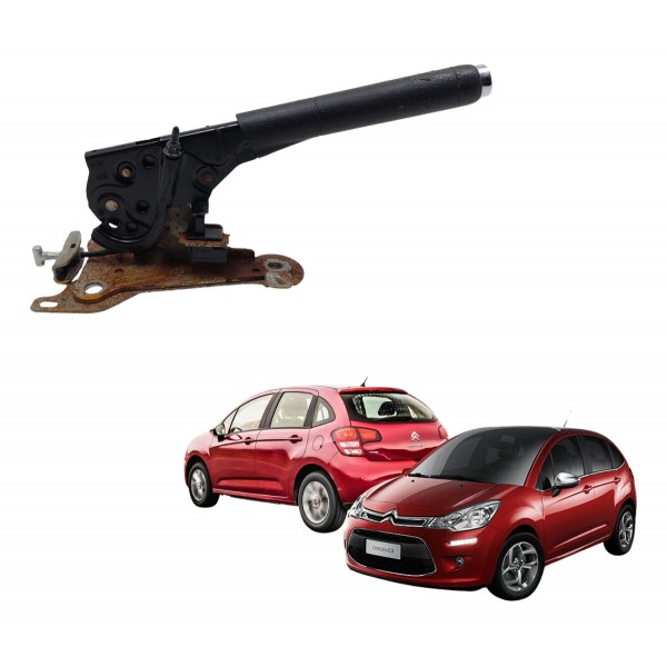 Alavanca Puxador De Mão Citroen C3 2013 2017 Usado