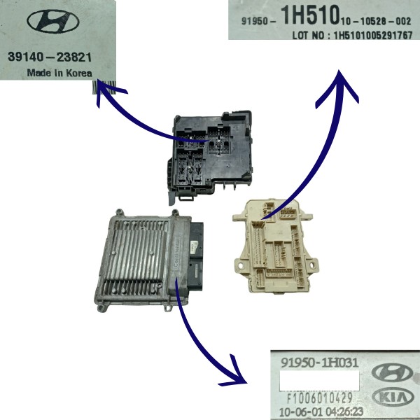 Kit Code Modulo Injeção Hyundai I30 2009 2012 2.0 Mec Usado