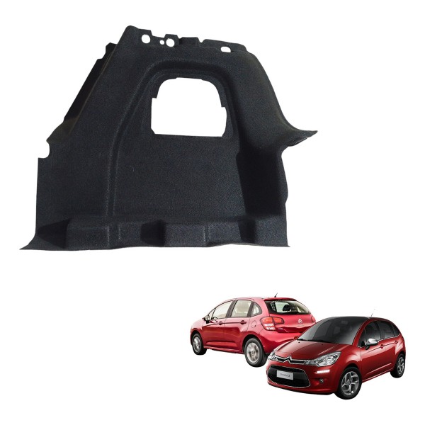 Forro Tecido Porta Mala Direito Citroen C3 2013 2017 Usado