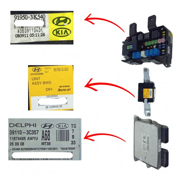 Kit Code Injeção Azera 3.3 V6 2009 Original Usado