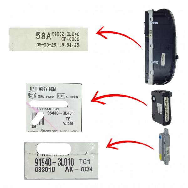 Kit Code Injeção Azera 3.3 V6 2009 Original Usado