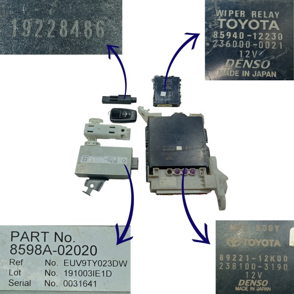 Kit Code Modulo Injeção Toyota Corolla 2.0 2020 Start Usado