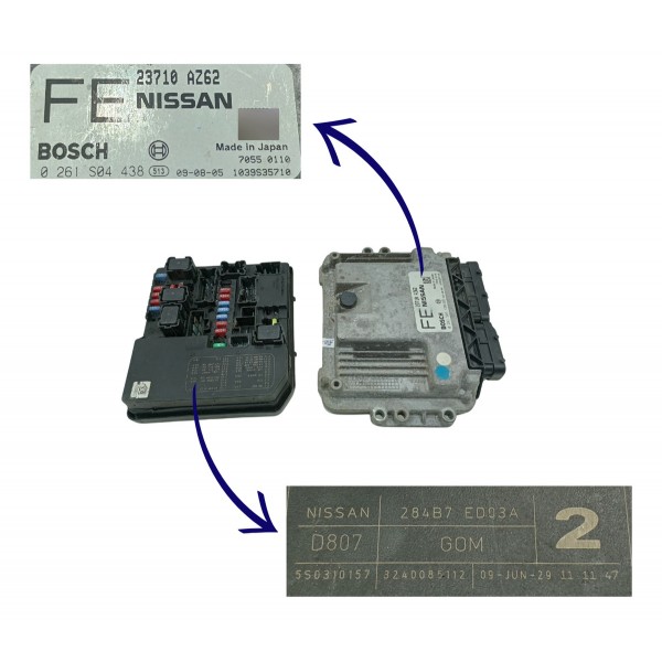 Kit Code Modulo Injeção Grand Livina 1.8 Aut 2009 2010 Usado