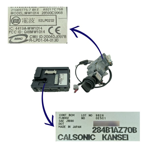 Kit Code Modulo Injeção Grand Livina 1.8 Aut 2009 2010 Usado