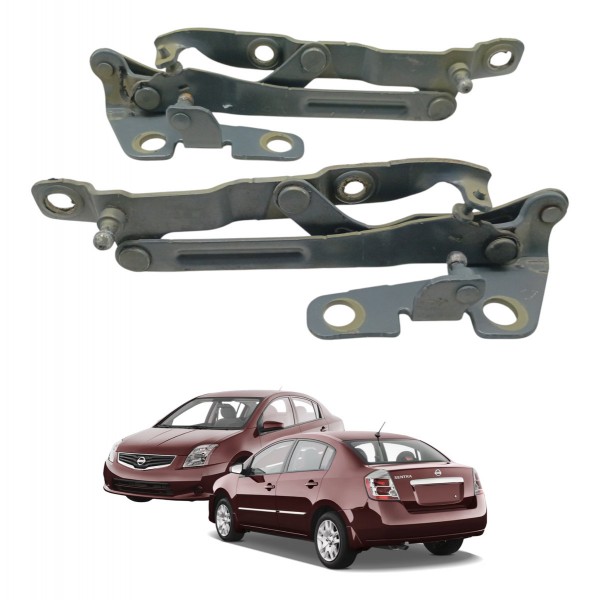 Par Dobradiça Braço Da Tampa Traseira Sentra 2007 2013 Usado